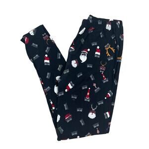 Agnes & Dora Cat Print Print Christmas Leggings Size Small/Medium